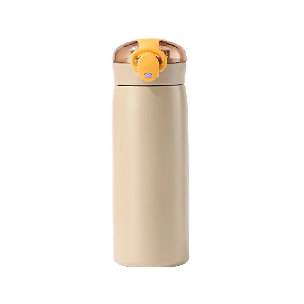 Gourde isotherme enfant à paille : Beige