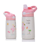 Gourde isotherme enfant à motifs : Flamant rose, deux exemplaires