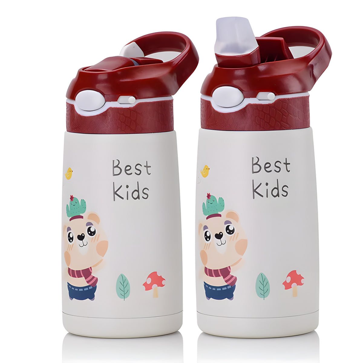 Gourde isotherme enfant à motifs : Ourson, deux exemplaires