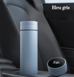 Gourde isotherme 500 ml à affichage de température : Bleu gris, voiture