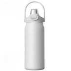 Gourde isotherme à paille et anse, 800 ml à 1,5 L : Blanc, image de variante
