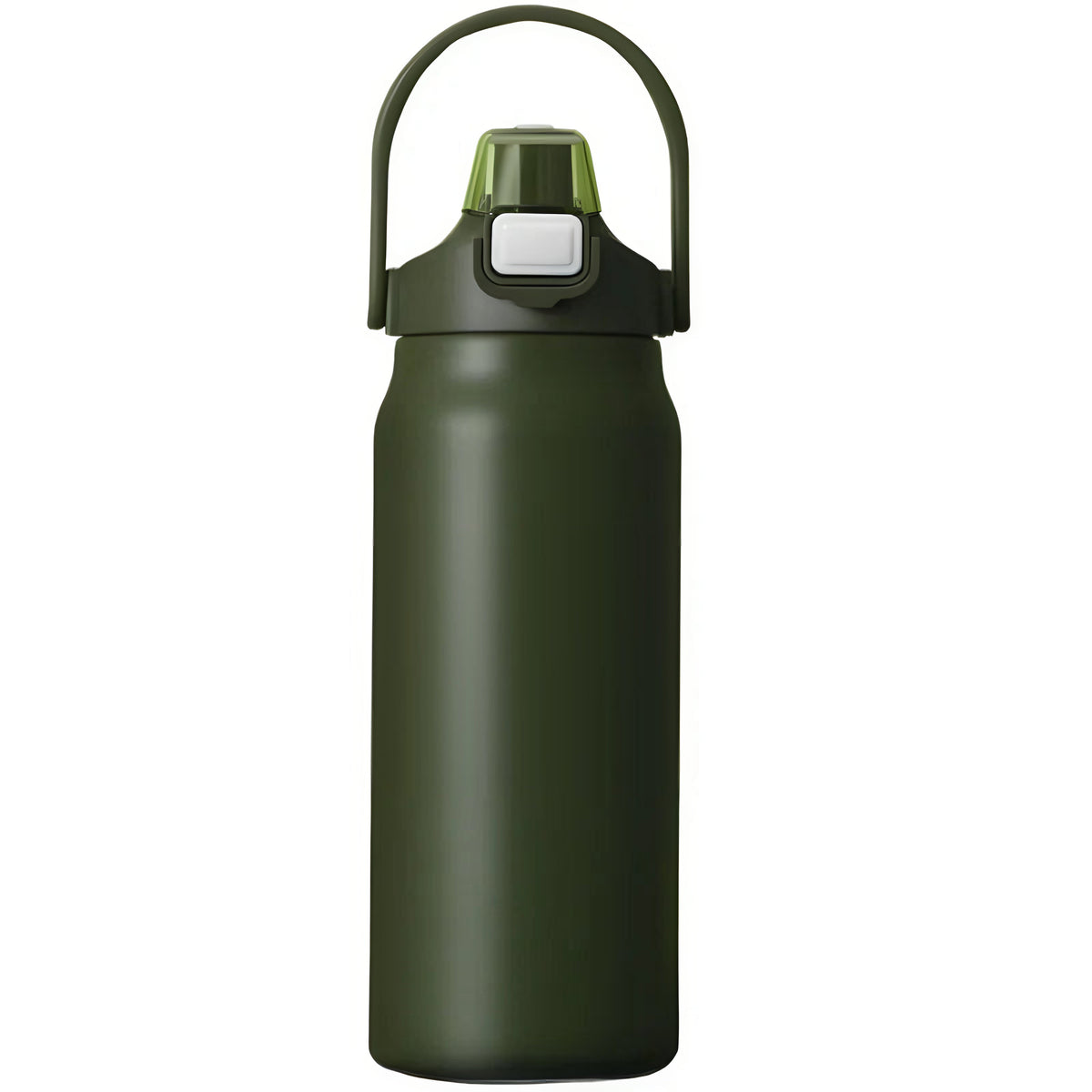 Gourde isotherme à paille et anse, 800 ml à 1,5 L : Vert olive, image de variante