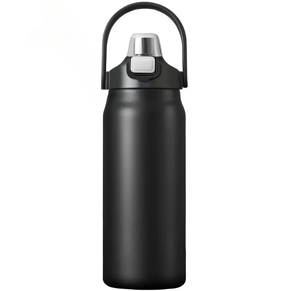 Gourde isotherme à paille et anse, 800 ml à 1,5 L : Noir, image de variante