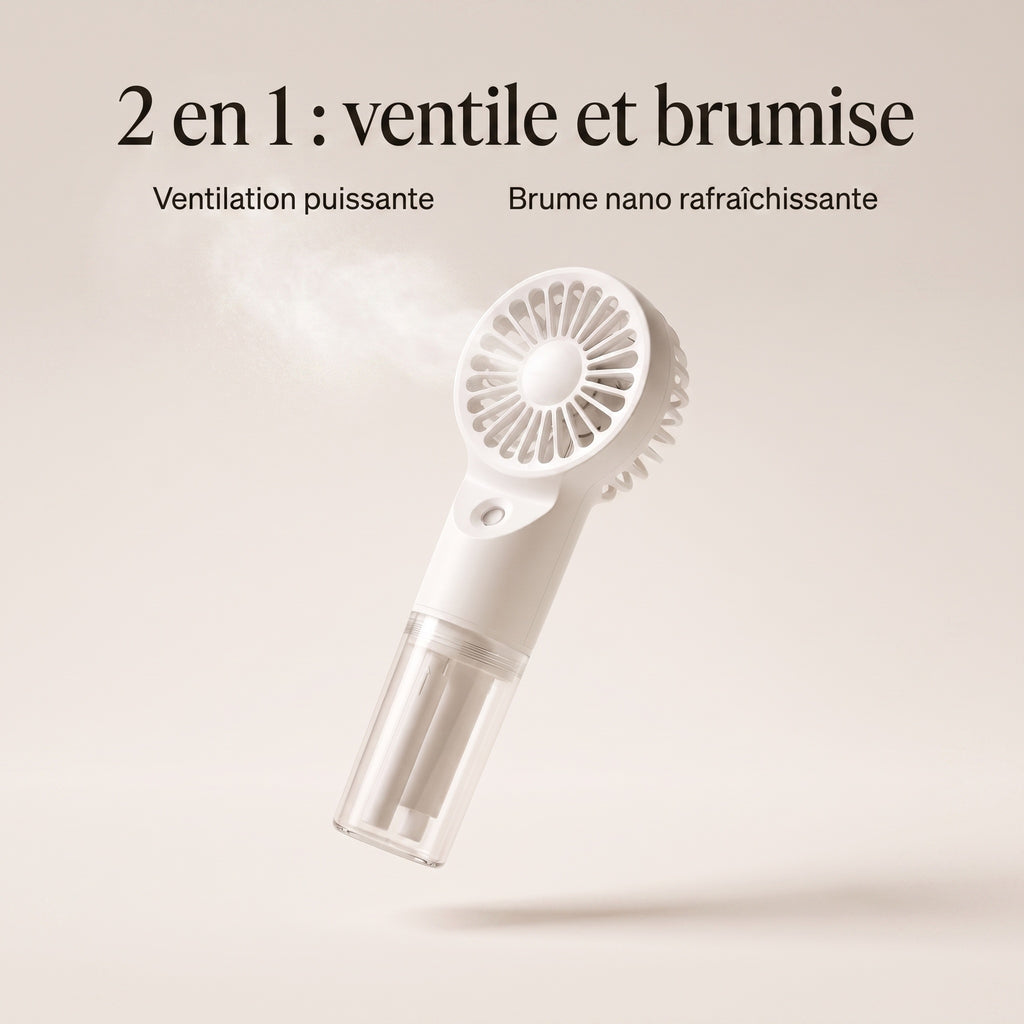 Ventilateur Brumisateur Portable 2-en-1