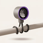 Ventilateur poussette à pince flexible multi-angles Hélios, coloris Gris Foncé, fond crème
