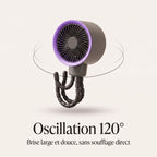 Infographie : oscillation à 120 degrés, brise large et douce sans soufflage direct