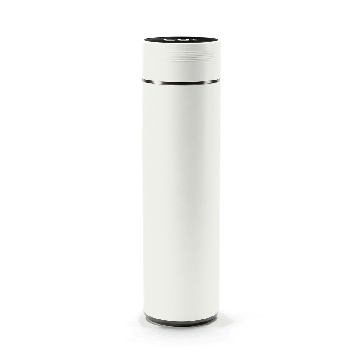 Gourde isotherme à affichage de température 500 ml, coloris blanc, sur fond blanc
