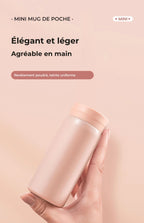 Mini mug isotherme de poche, 200 ou 300 ml : Planches roses « Mini Pocket Cup »