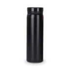 Mini mug isotherme de poche, coloris noir 300 ml, sur fond blanc