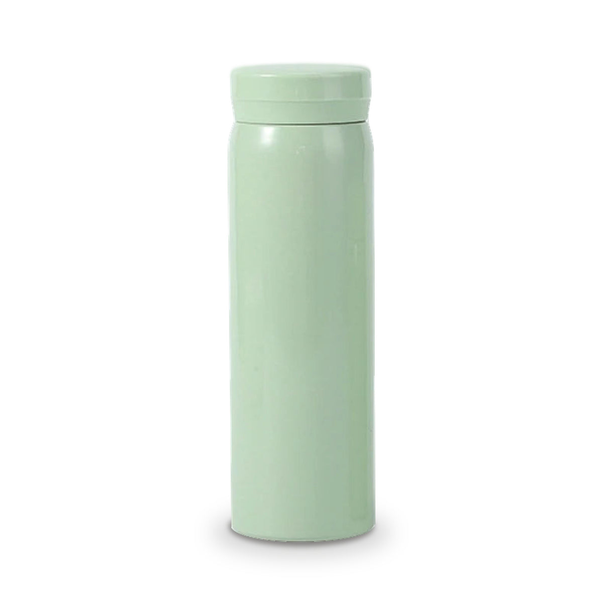 Mini mug isotherme de poche, coloris vert sauge 300 ml, sur fond blanc
