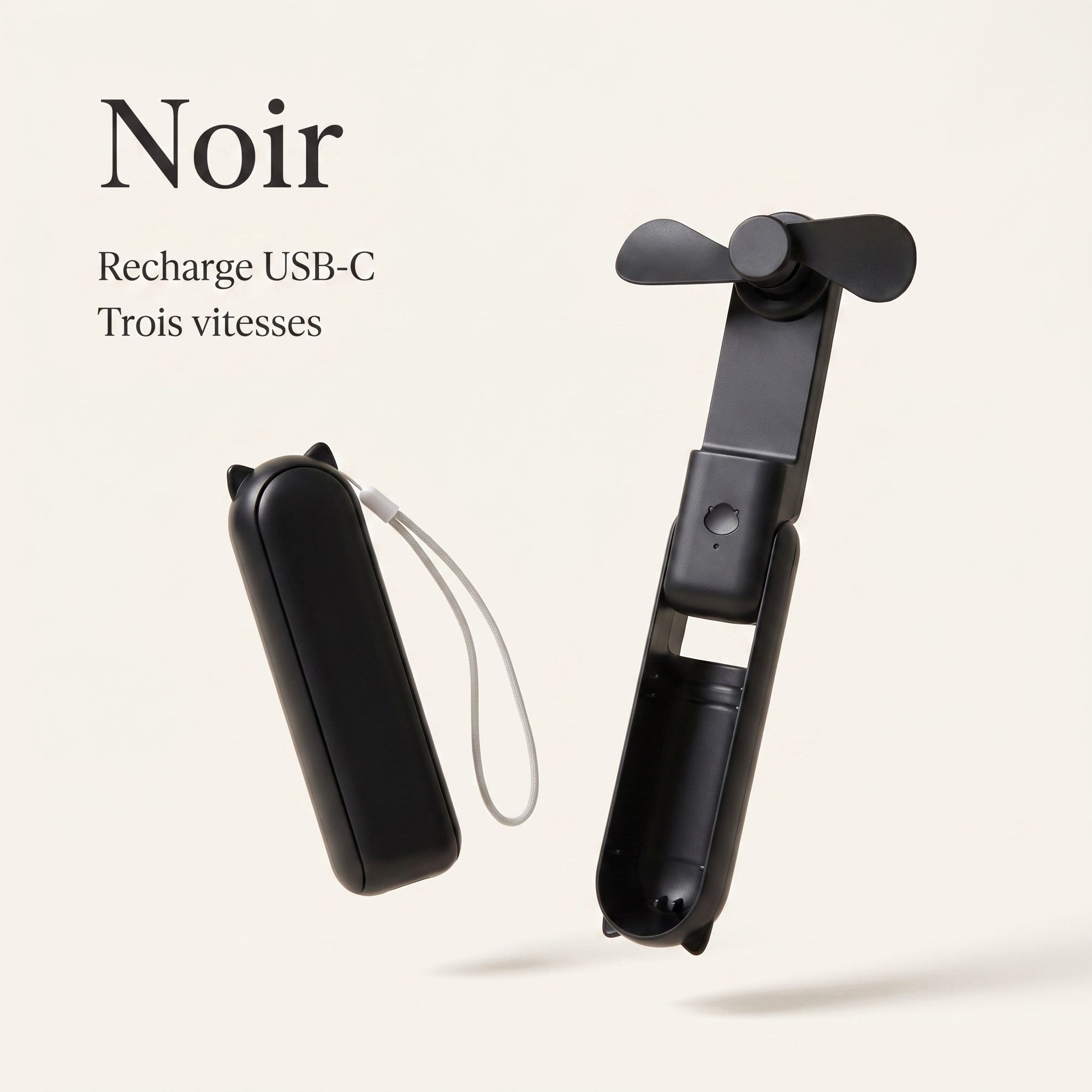 Ventilateur de Poche Pliable avec Batterie Externe