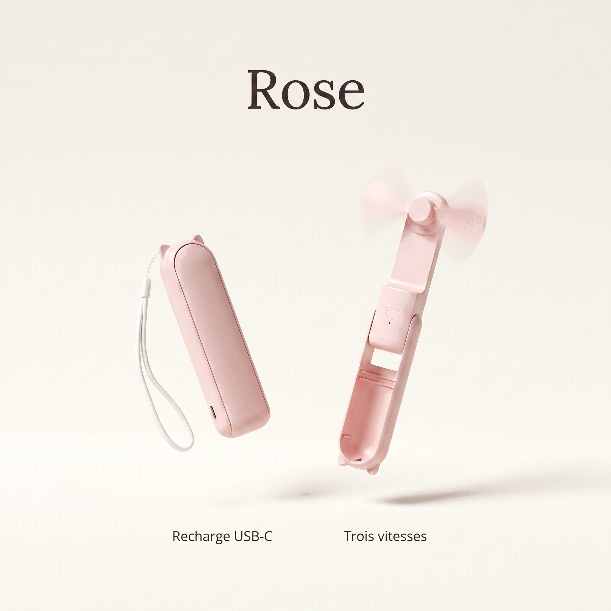 Ventilateur de Poche Pliable avec Batterie Externe